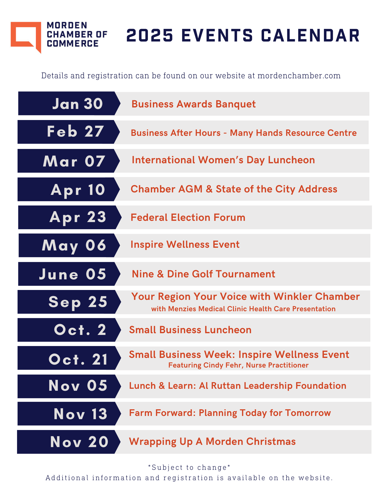 _2025 event dates (8.5 x 11 in) 2025 Events Calendar